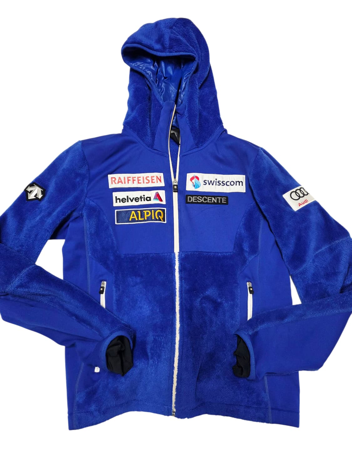 데상트 블루 스위스콤 후드집업 남녀공용 100 62 53 상품이미지2