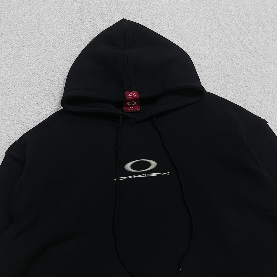오클리 Oakley 00s 아카이브 소프트웨어 입체 로고 후드티 블랙 상품이미지2