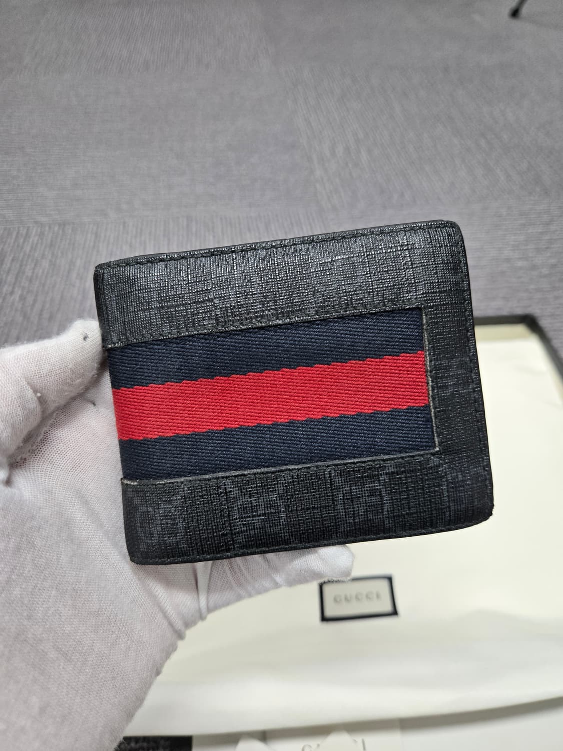 [특가][정품] 구찌 웹삼선 반지갑 상품이미지1