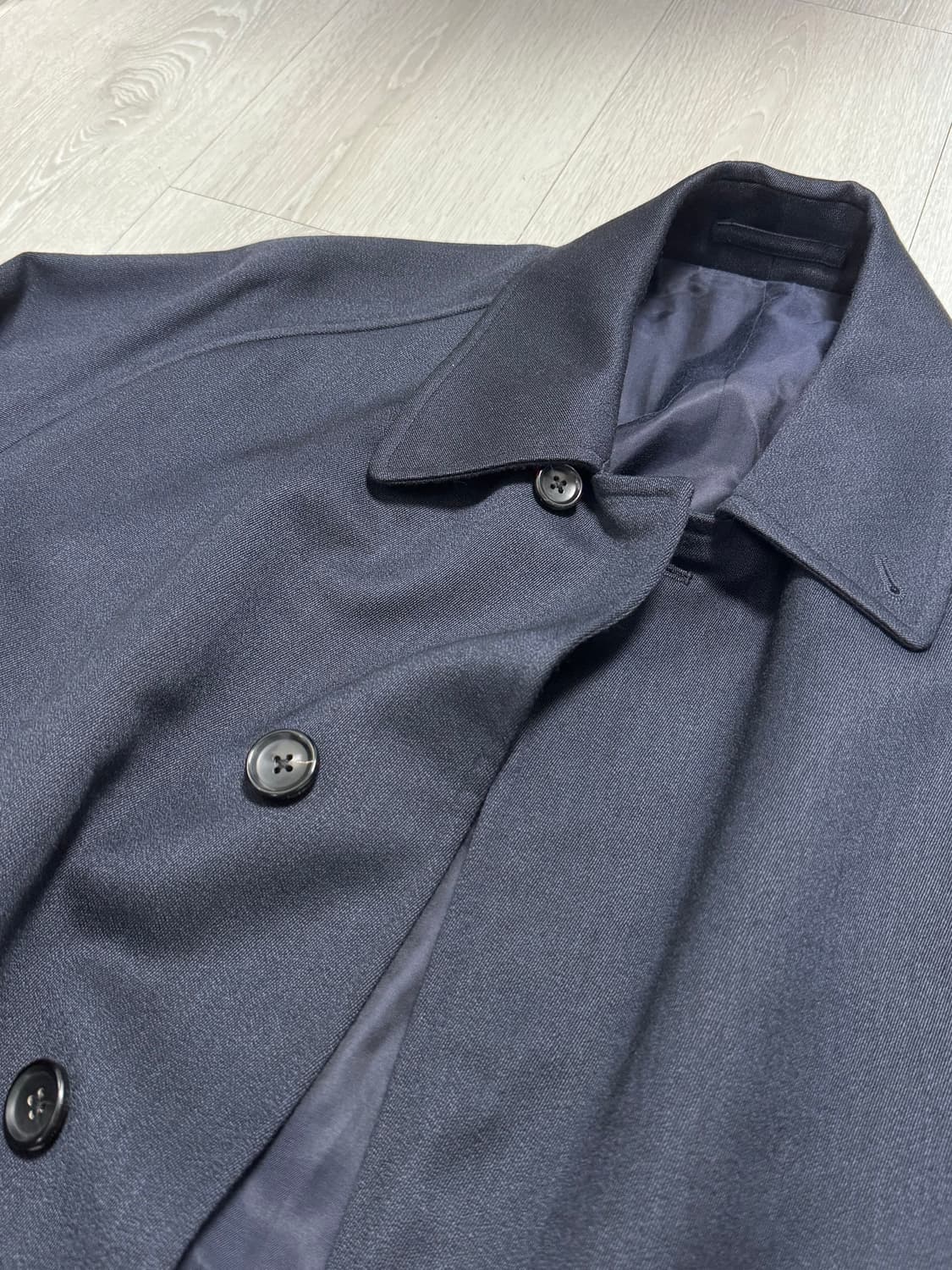 아나토미카 싱글래글런6 코버트울 코트 네이비 48사이즈 상품이미지2