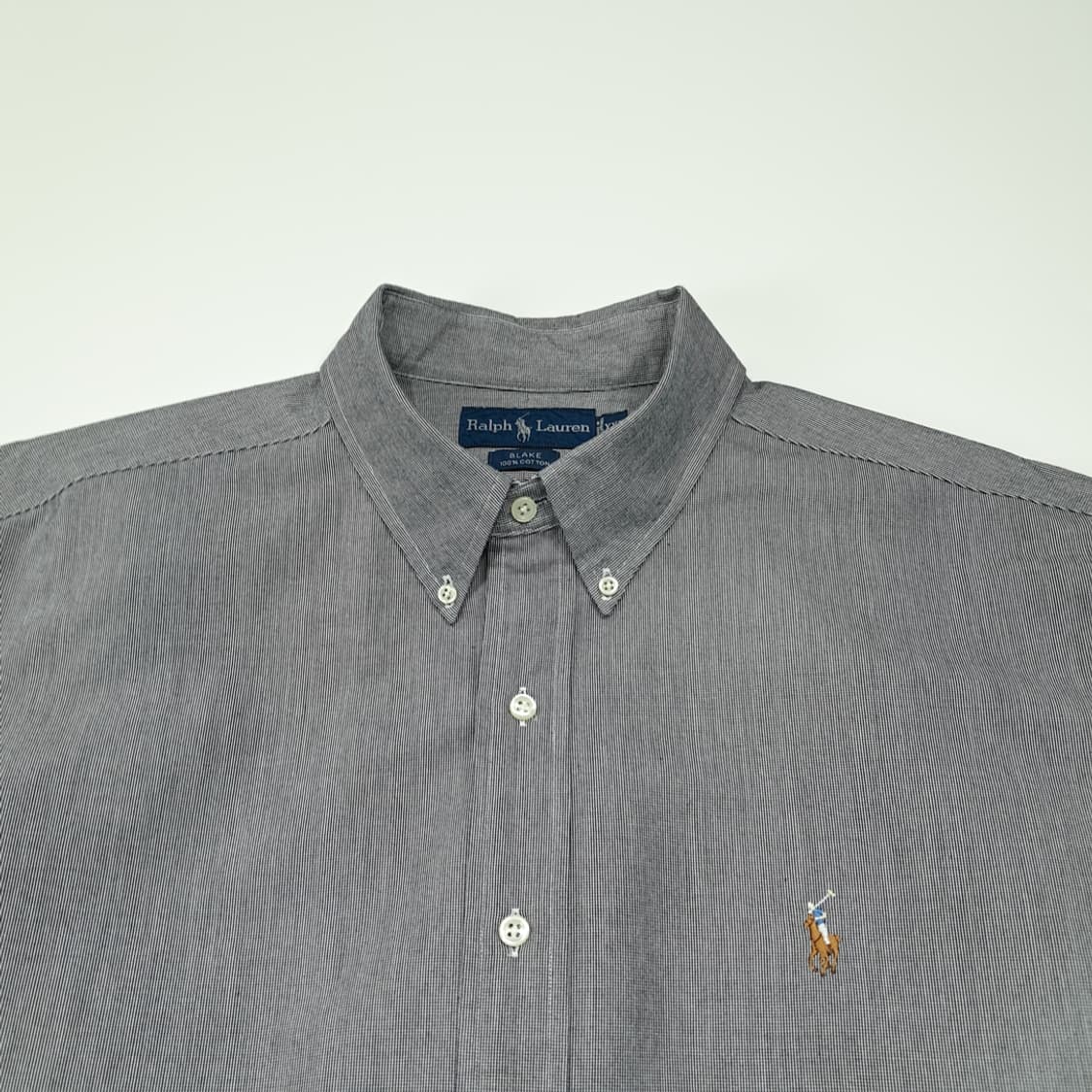 CL813 2XL 폴로 90s 멀티포니 스틸그레이 모노 도트체크 셔츠  상품이미지2