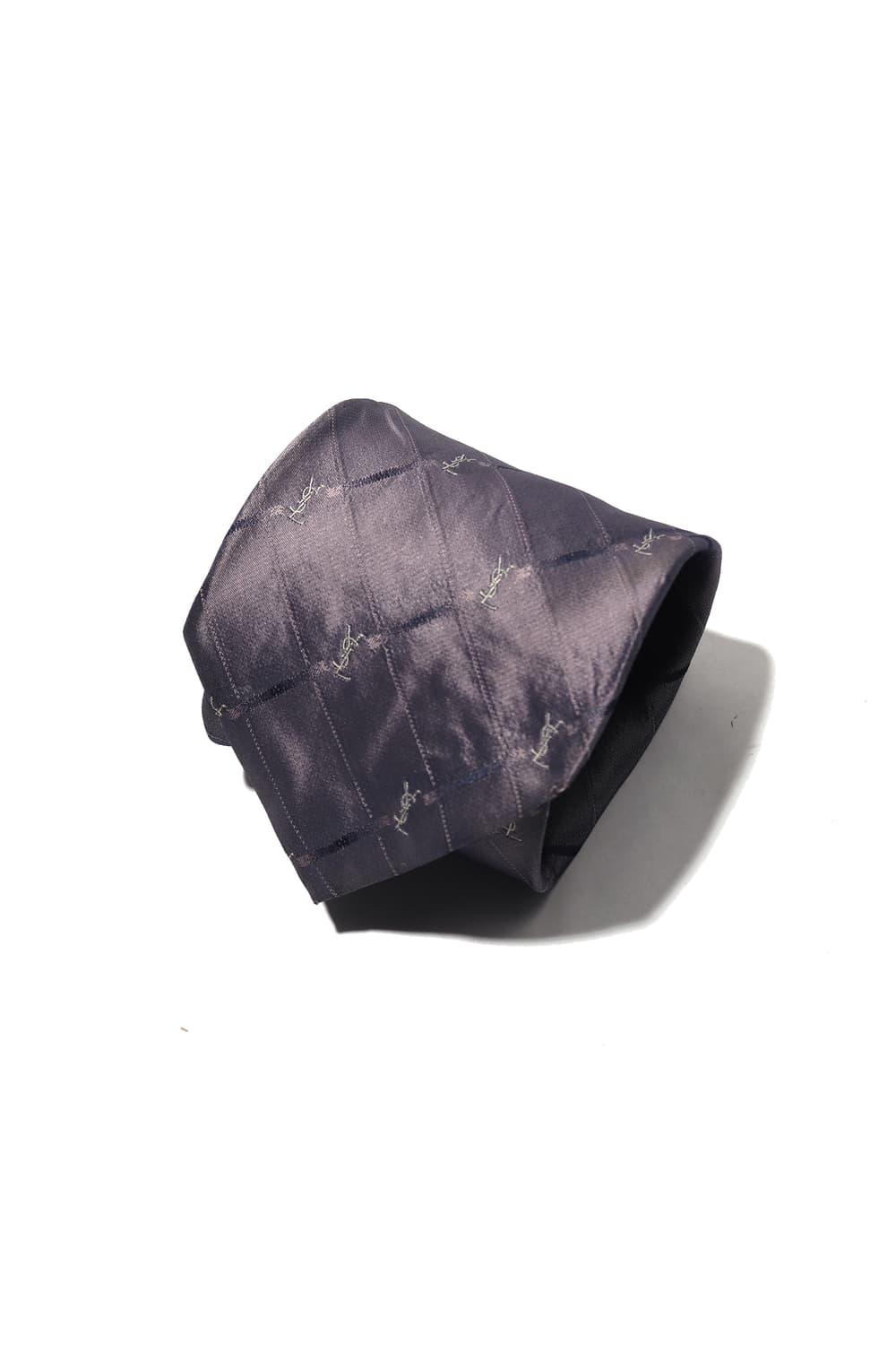 YSL 입생로랑 퍼플 실크 넥타이 상품이미지1