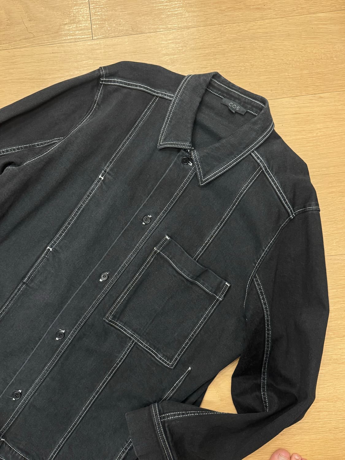 코스 탑스티칭 데님 셋업 (상의L,하의52) 상품이미지4