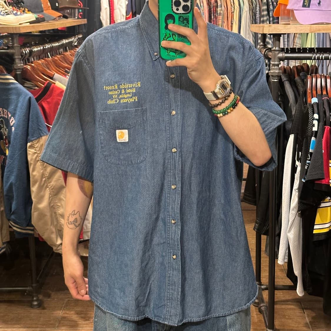 [HI] 칼하트 반팔 데님셔츠 상품이미지1