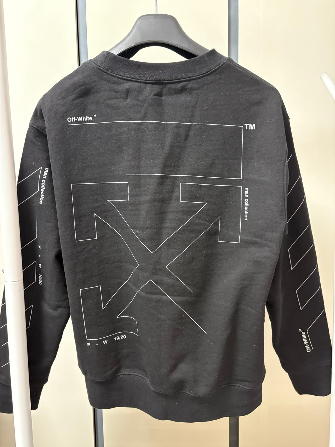 [새해특가/정품] 오프화이트 언피니시드 맨투맨 M 상품이미지1