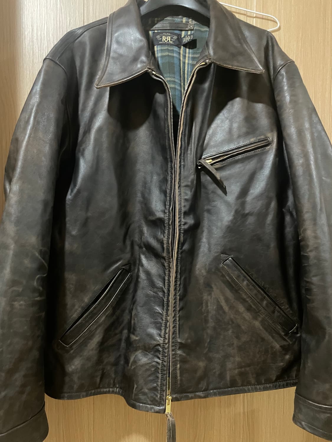 rrl 뉴스보이 레더자켓 xl 상품이미지1