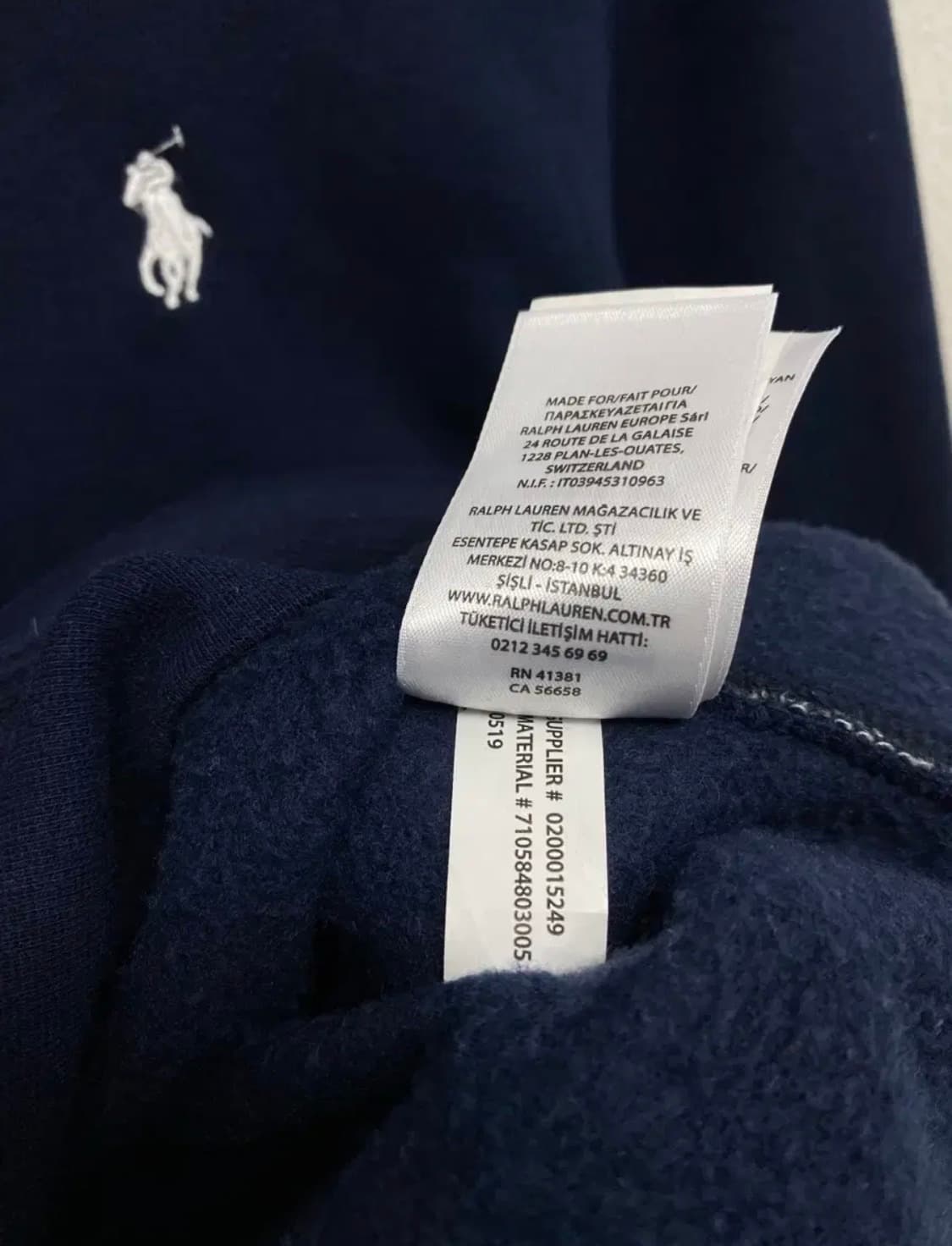 폴로 랄프로렌 네이비 기모 맨투맨 S 상품이미지5