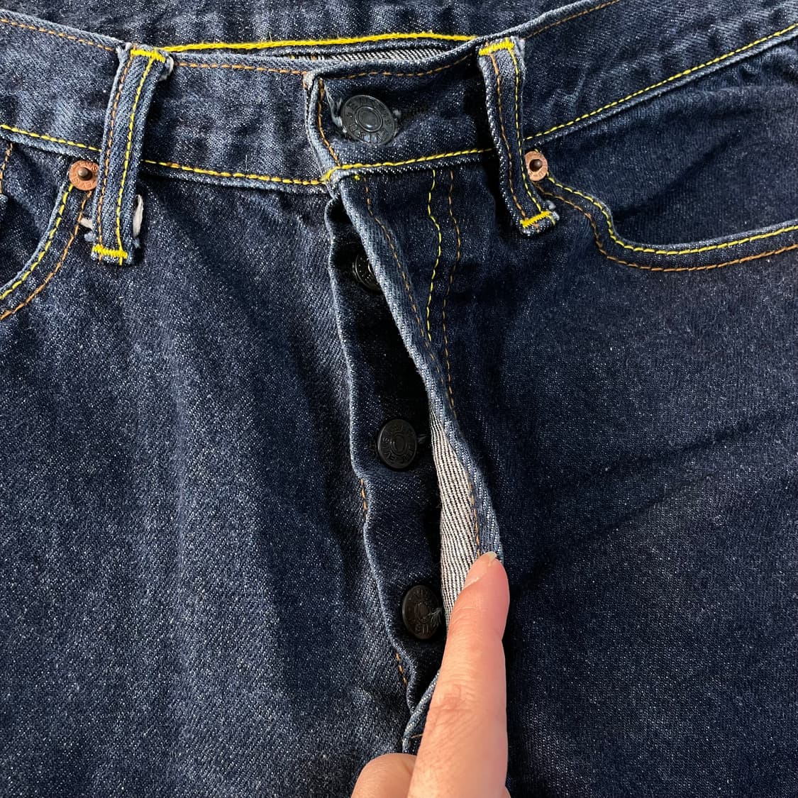 에비수 재팬 카모메 엠브로이드 데님팬츠 상품이미지3