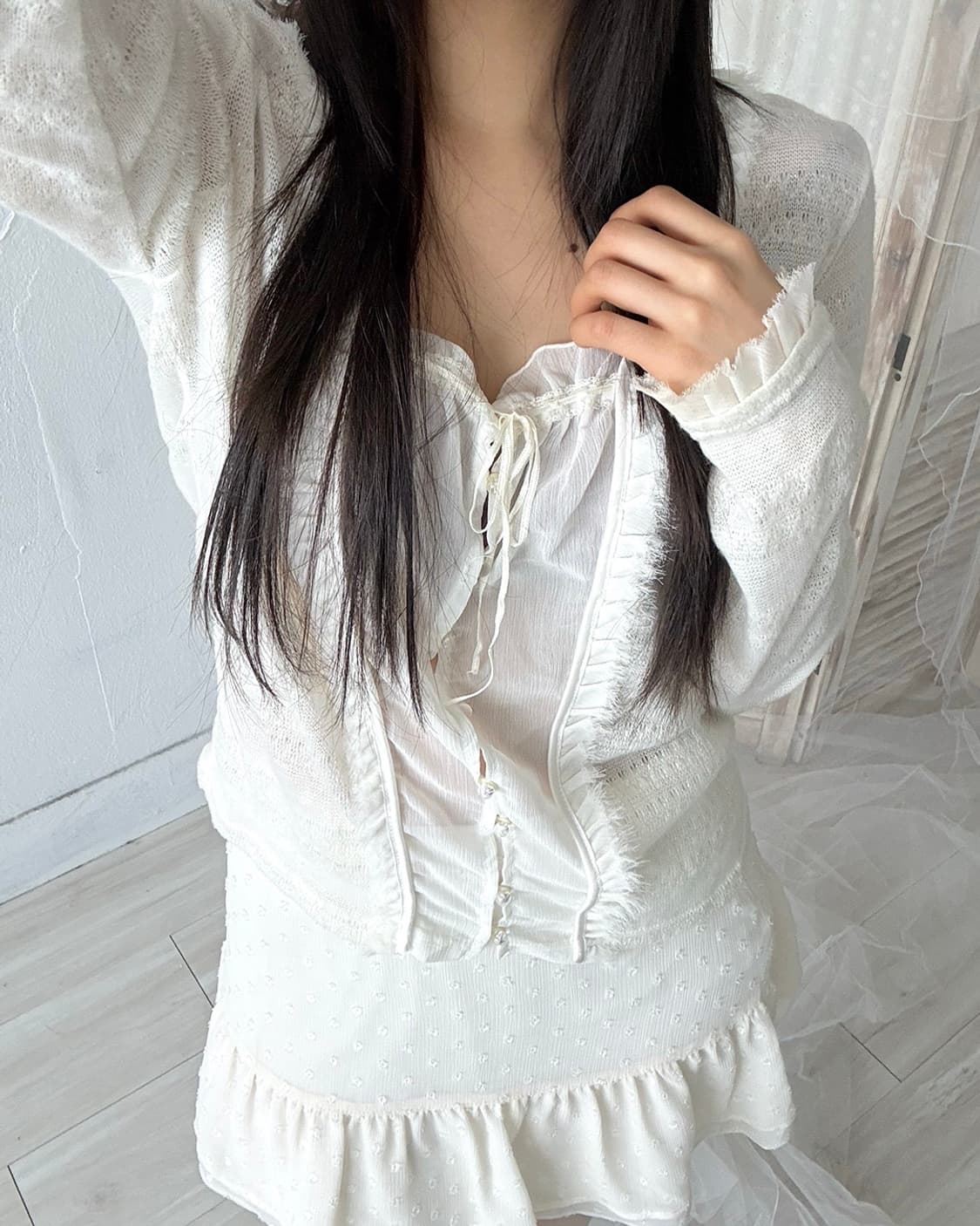 Ivory Romantic Blouse Top 상품이미지2