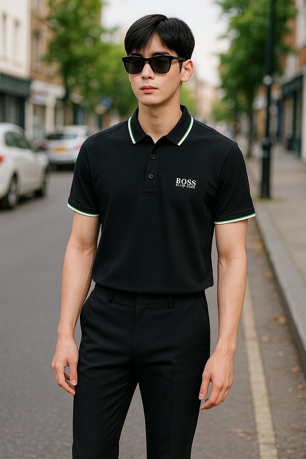 휴고보스. 남자 레귤러핏 반팔 폴로 셔츠_S 상품이미지1