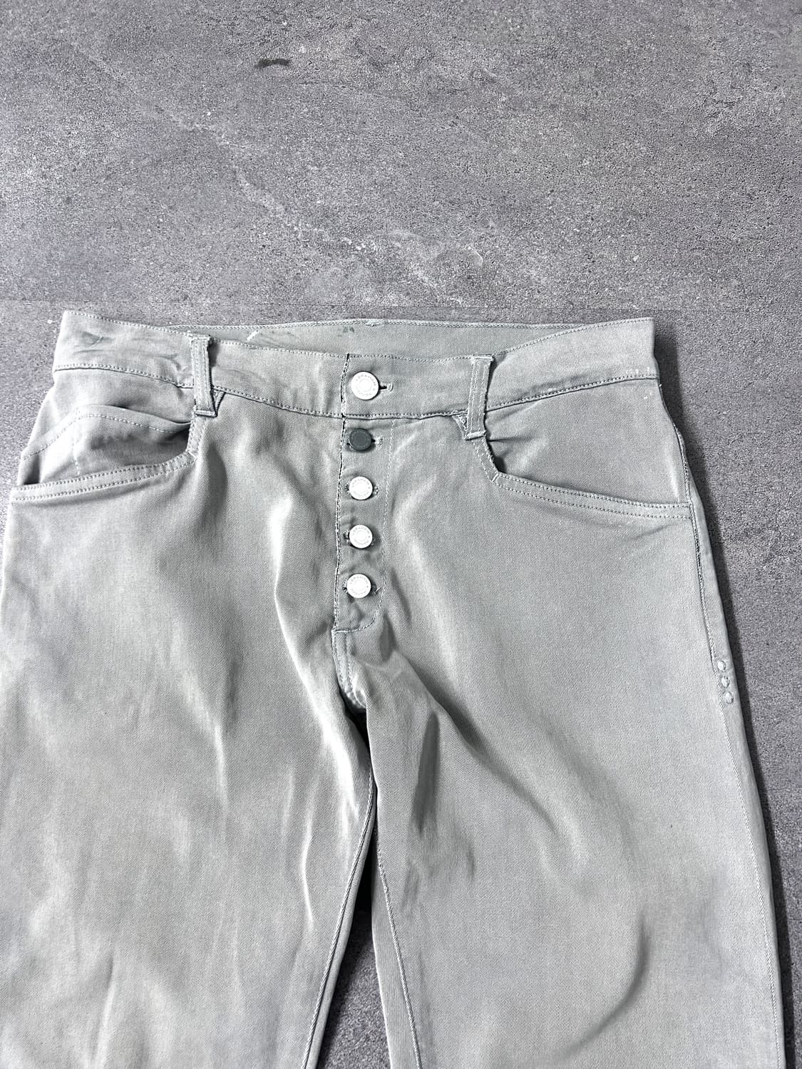 Abraham K Hangul Slim Button Fly Washed  상품이미지4