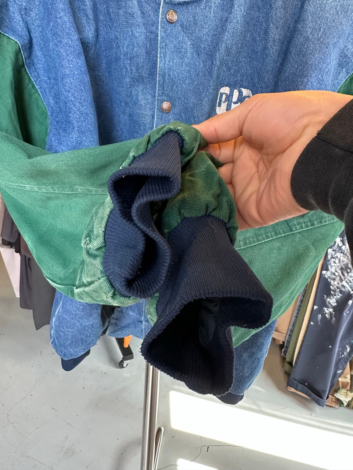 데님 자수 바시티 자켓 made in usa 상품이미지6