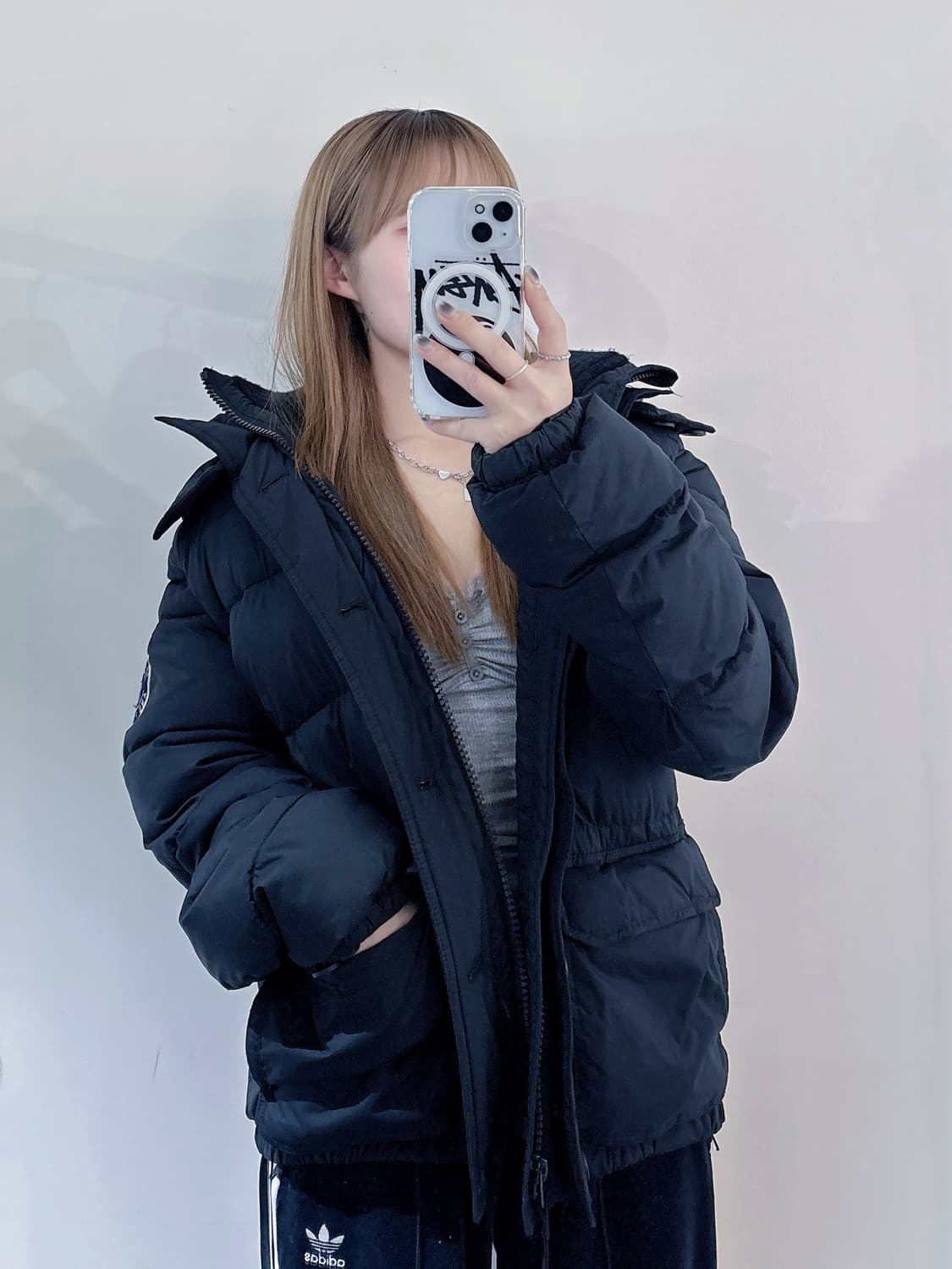 아베크롬비 블랙 패치 다운 패딩 상품이미지3