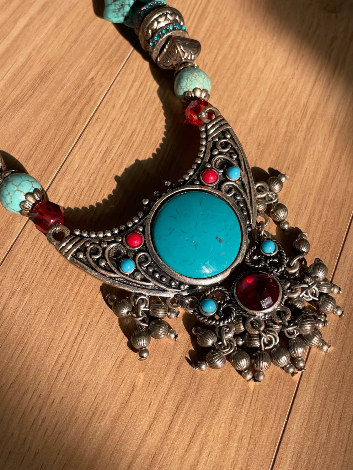 Vintage Blue turquoise antique necklace 상품이미지3