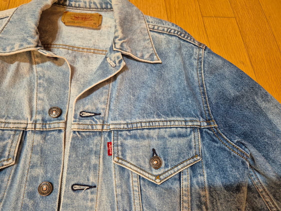 90s 리바이스 필리핀제 70505 데님 트러커 자켓 상품이미지3