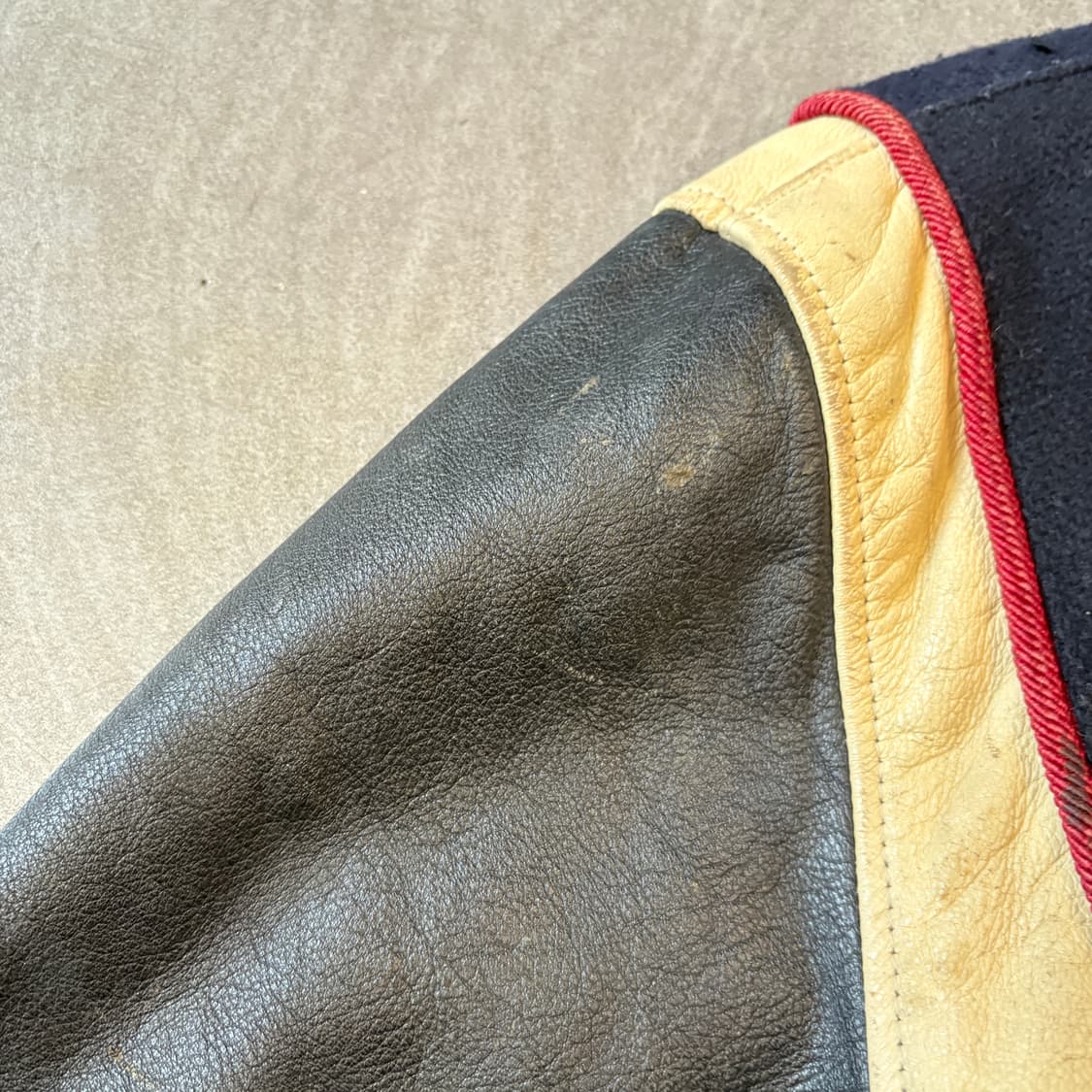 할리데이비슨 50주년 울, 레더 바시티 자켓 상품이미지3