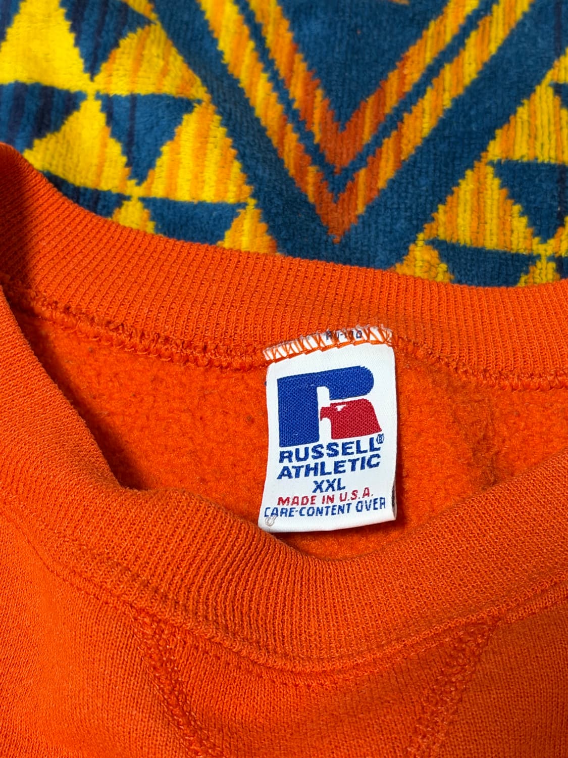 90s Russell Sweatshirt Orange USA 2XL 상품이미지2