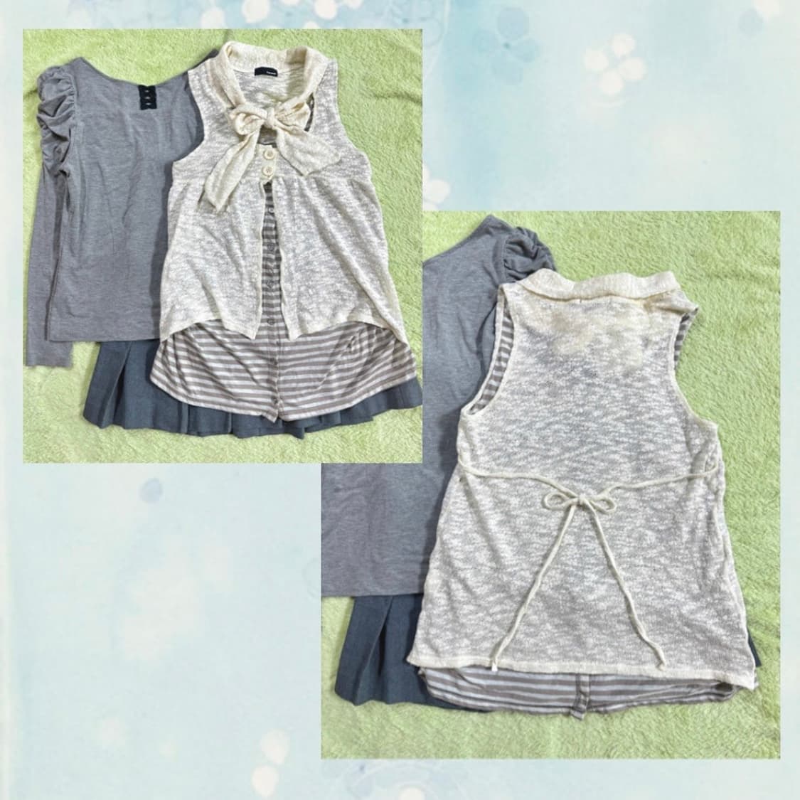 모리걸 둥근 카라 코트 + 단가라 단정 모리코디세트 상품이미지4