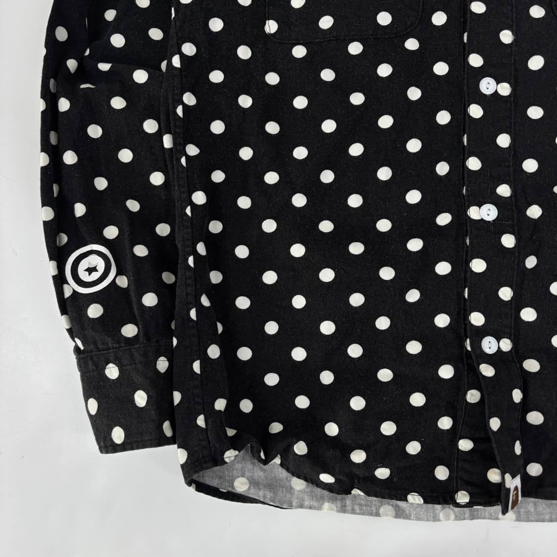 베이프 샤크 도트 후드 셔츠 상품이미지4