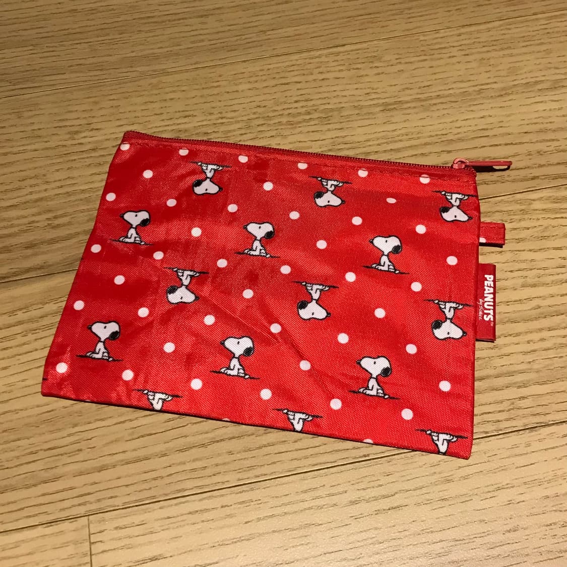 스누피 도트 레드 파우치 상품이미지2