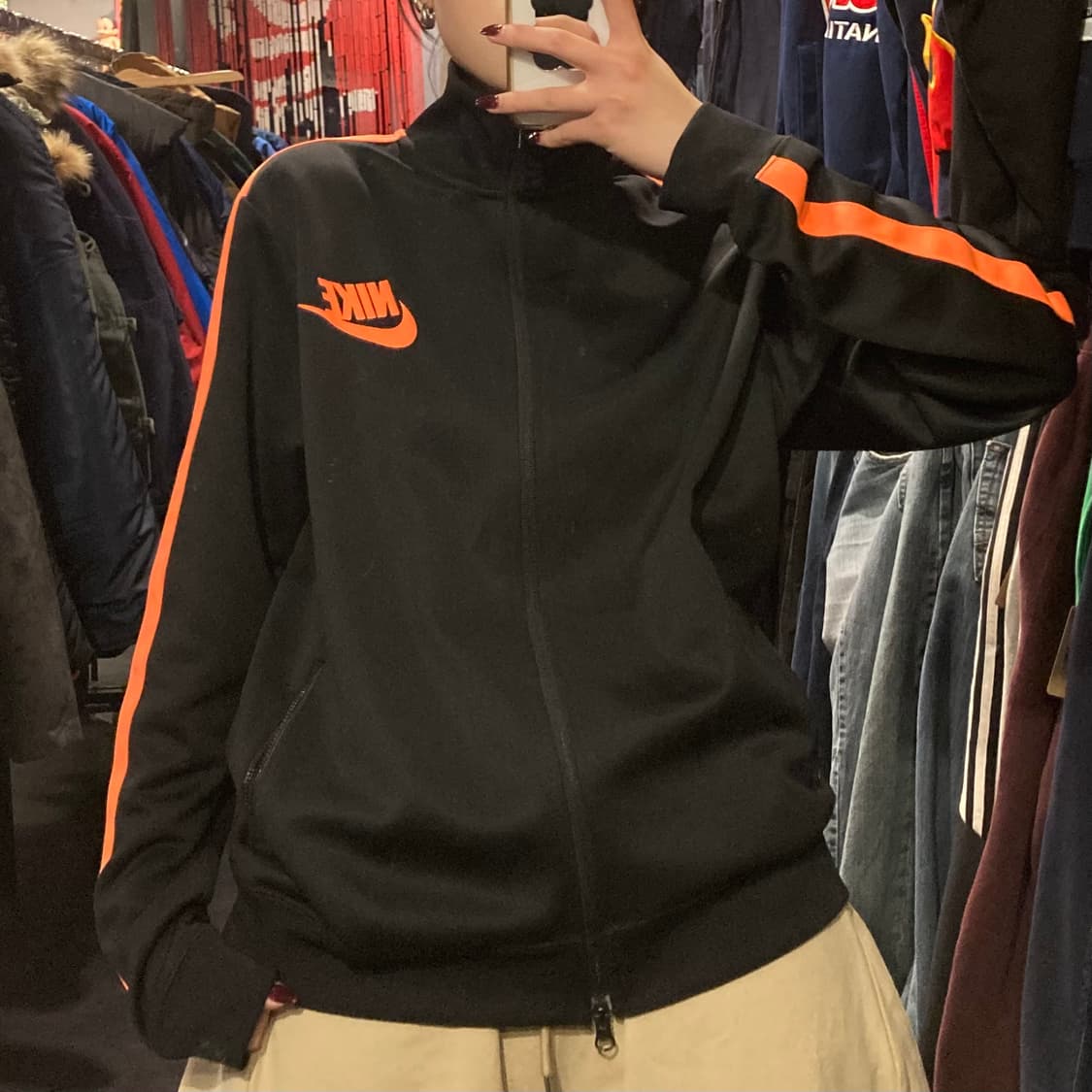 [IM] 나이키 블랙 오렌지 져지 집업 상품이미지1