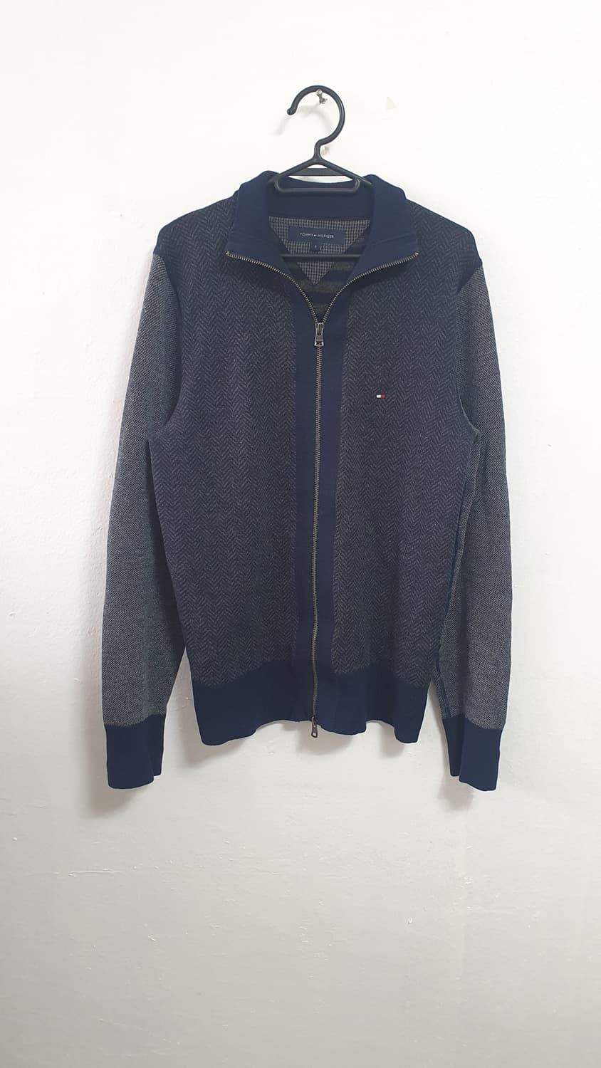 TOMMY HILFIGER 타미힐피거 네이비 울 100% 가디건 상품이미지1