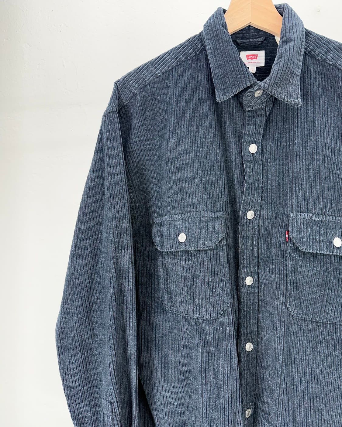 리바이스 네이비 투포켓 코듀로이 골덴 워크 셔츠 상품이미지2