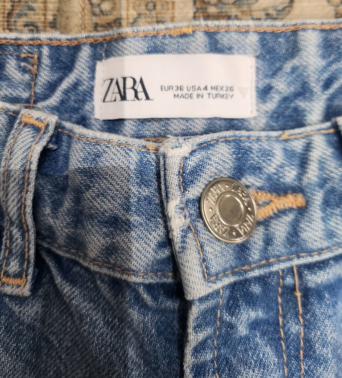 (새상품) 자라 데미지 와이드 데님 팬츠 (25-26) 상품이미지2
