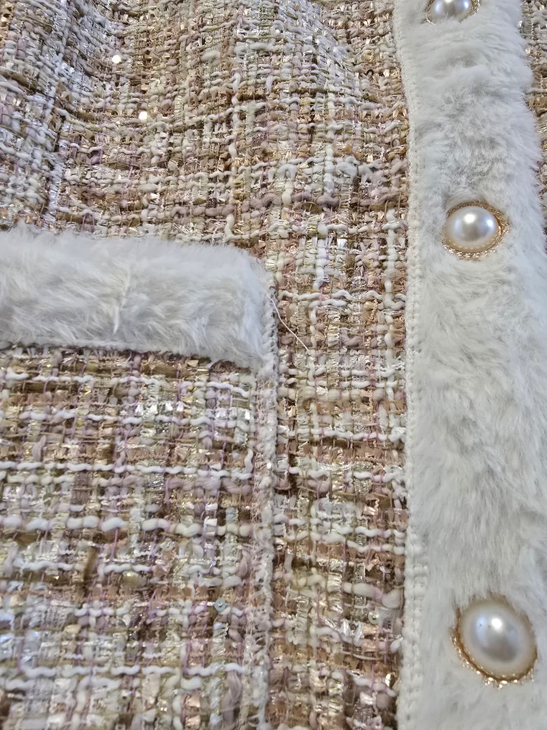 트위드 퍼 자켓 Free 상품이미지4