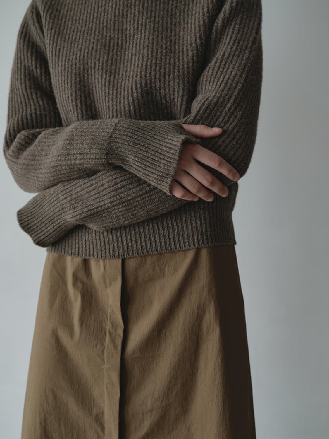 코켓 웨이스트 슬림 셔츠 원피스 카멜브라운 상품이미지4