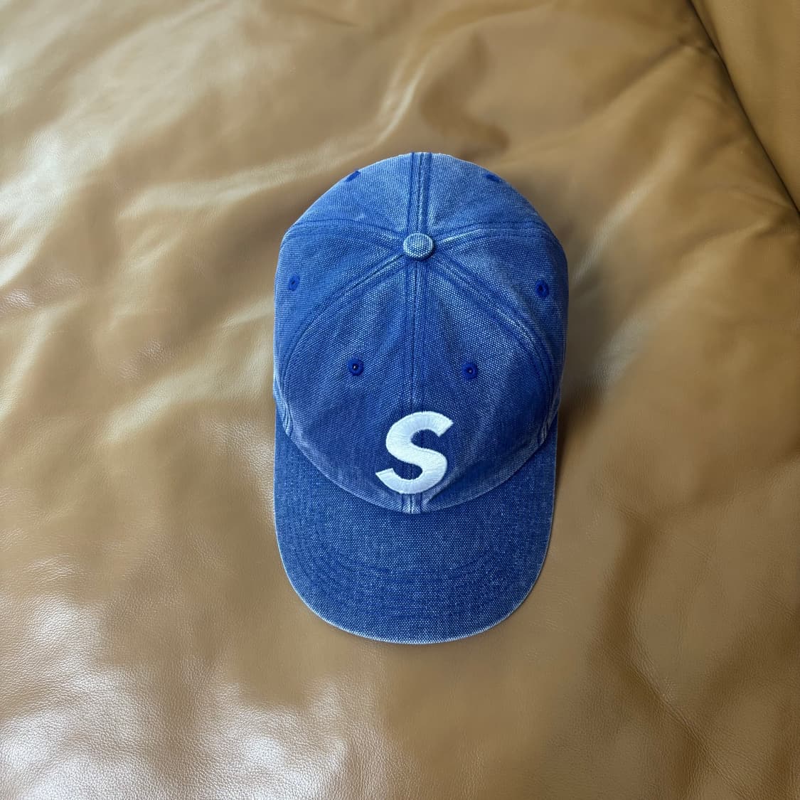 Supreme 슈프림 피그먼트 네이비 S로고 6패널 볼캡 모자 Navy 상품이미지5