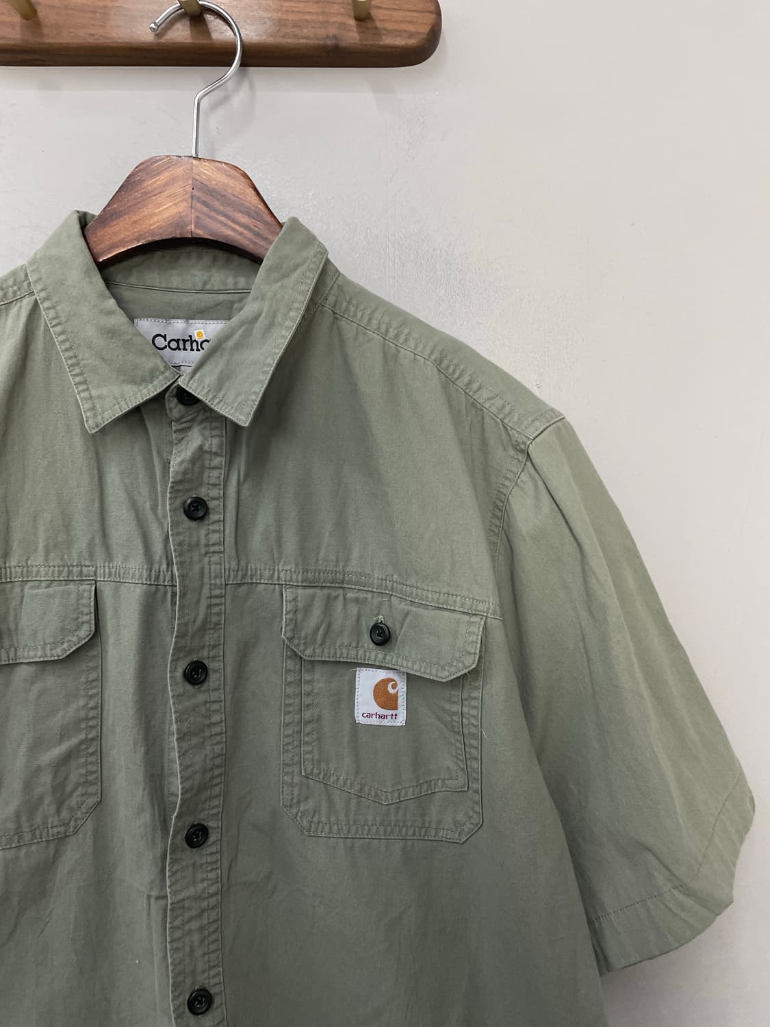 칼하트 카키 워크 반팔 셔츠 H2293 상품이미지3