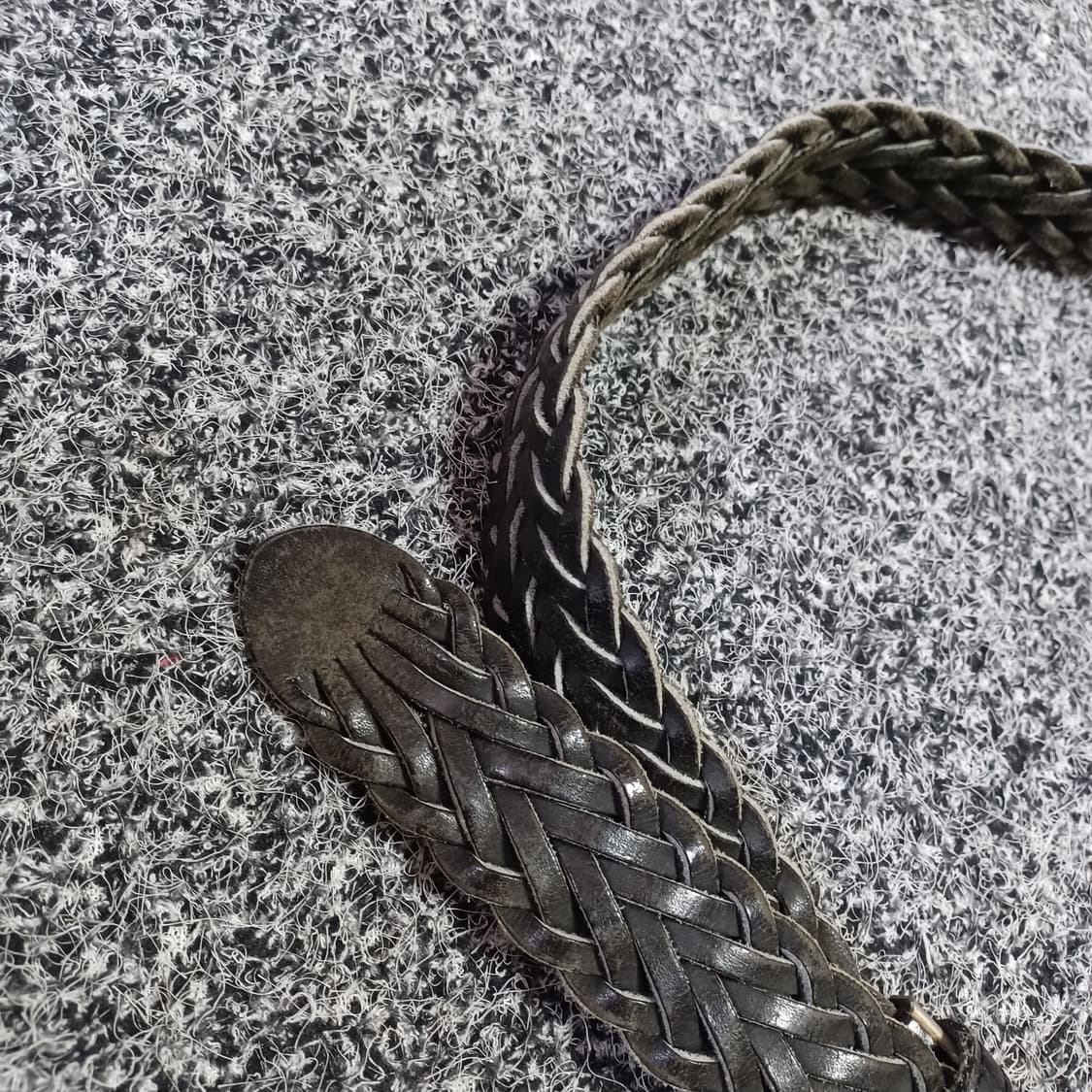 빈티지 가죽 꼬임 벨트 블랙 상품이미지4