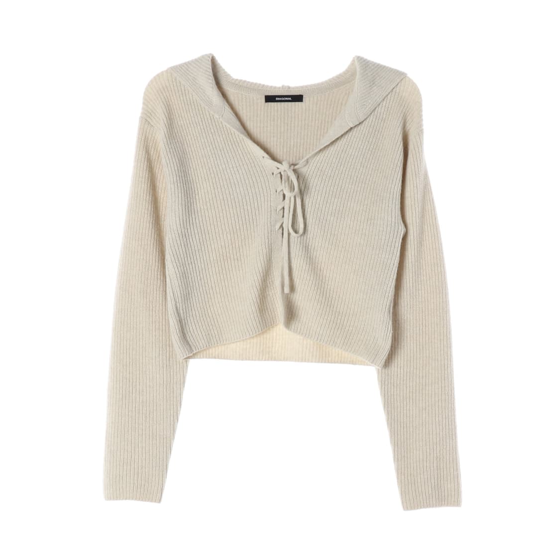 다이애그널 울 레이스 후디 상품이미지2