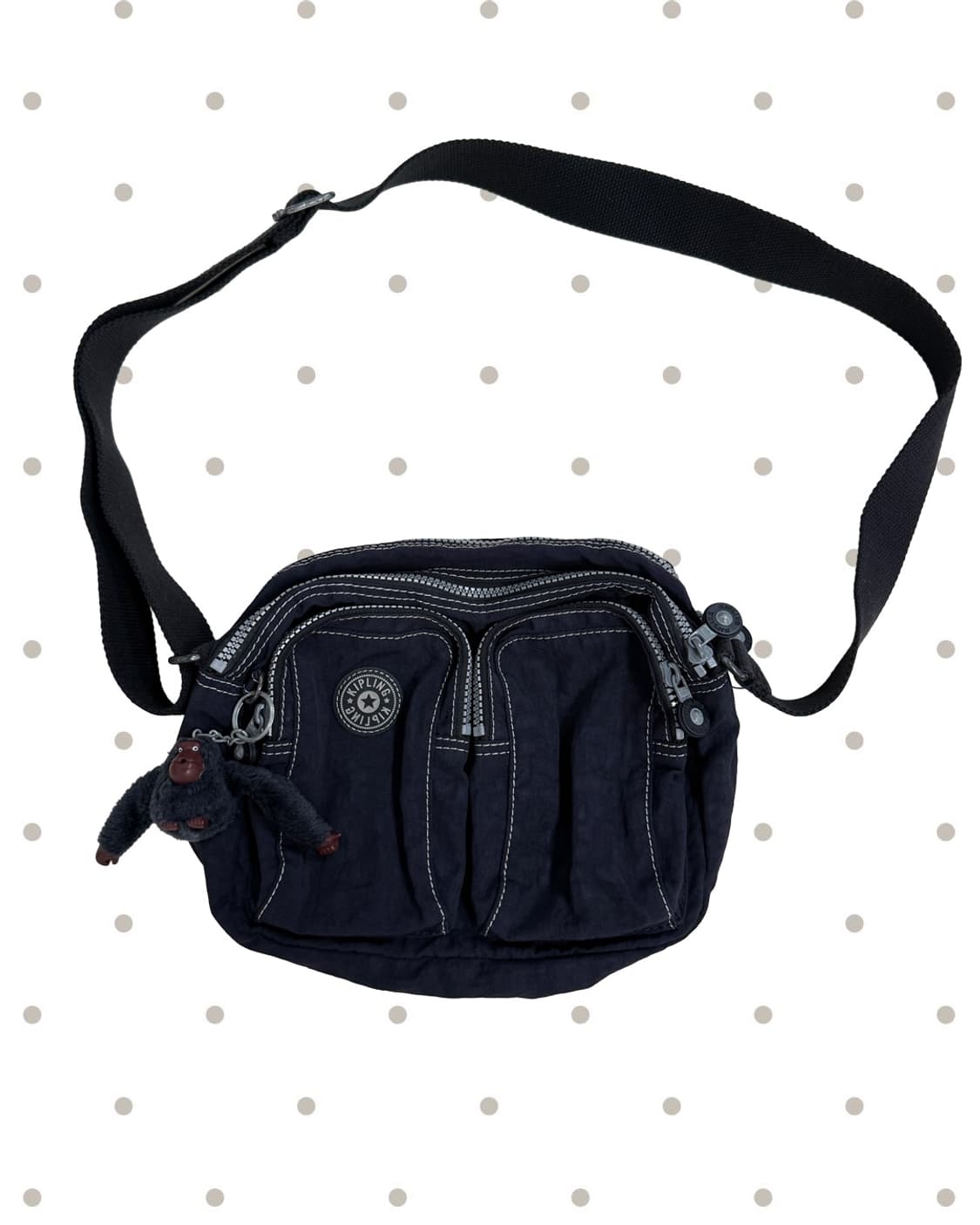 Kipling 투포켓 유니크 네이비 크로스백 상품이미지2