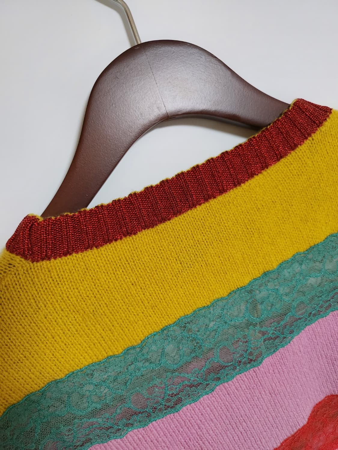 [L] 구찌 고양이 자수 레이스 여성 니트 457430 X5L48 상품이미지6