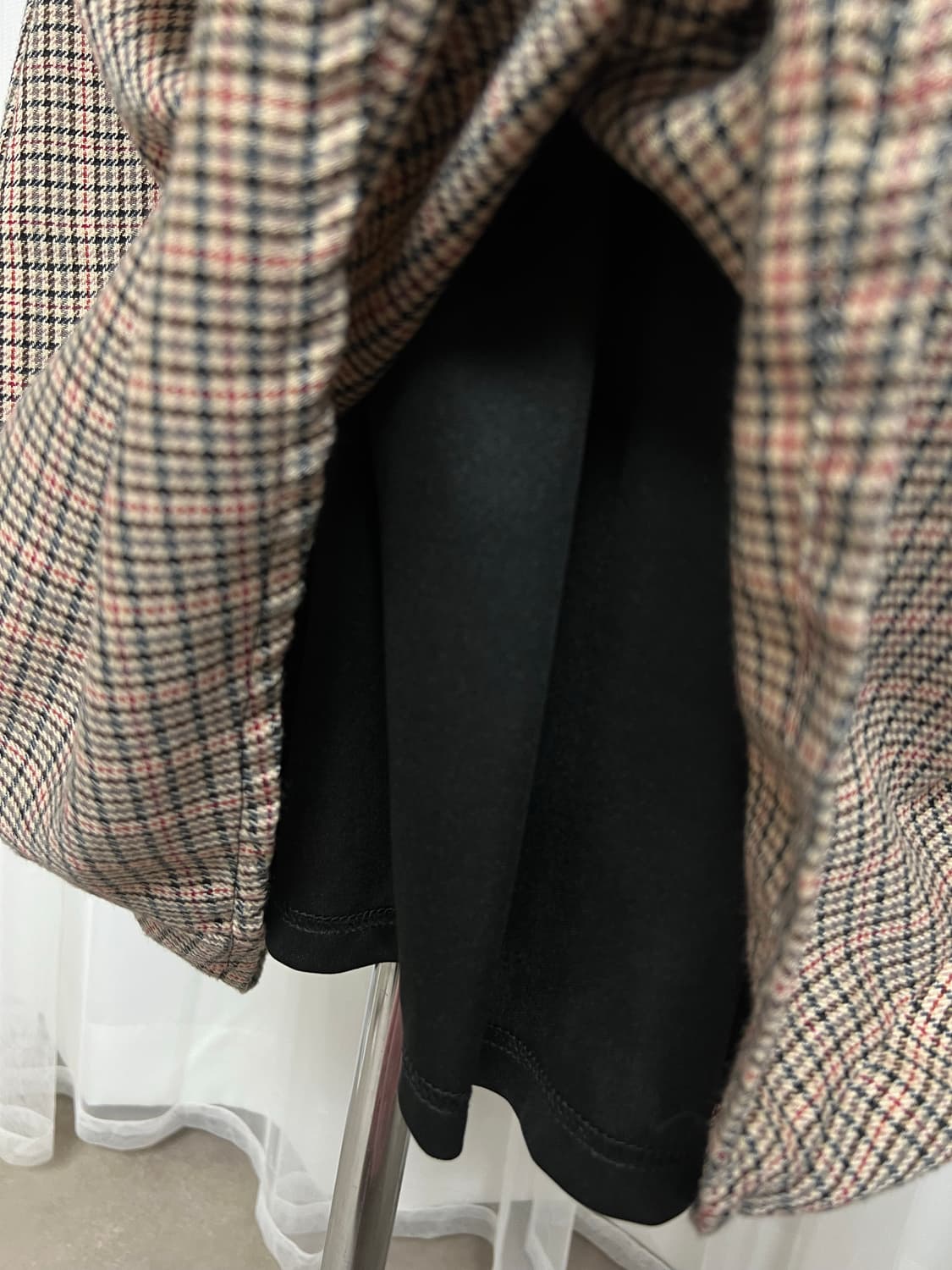 블랙나시 더블버튼 체크패턴 원피스 상품이미지9