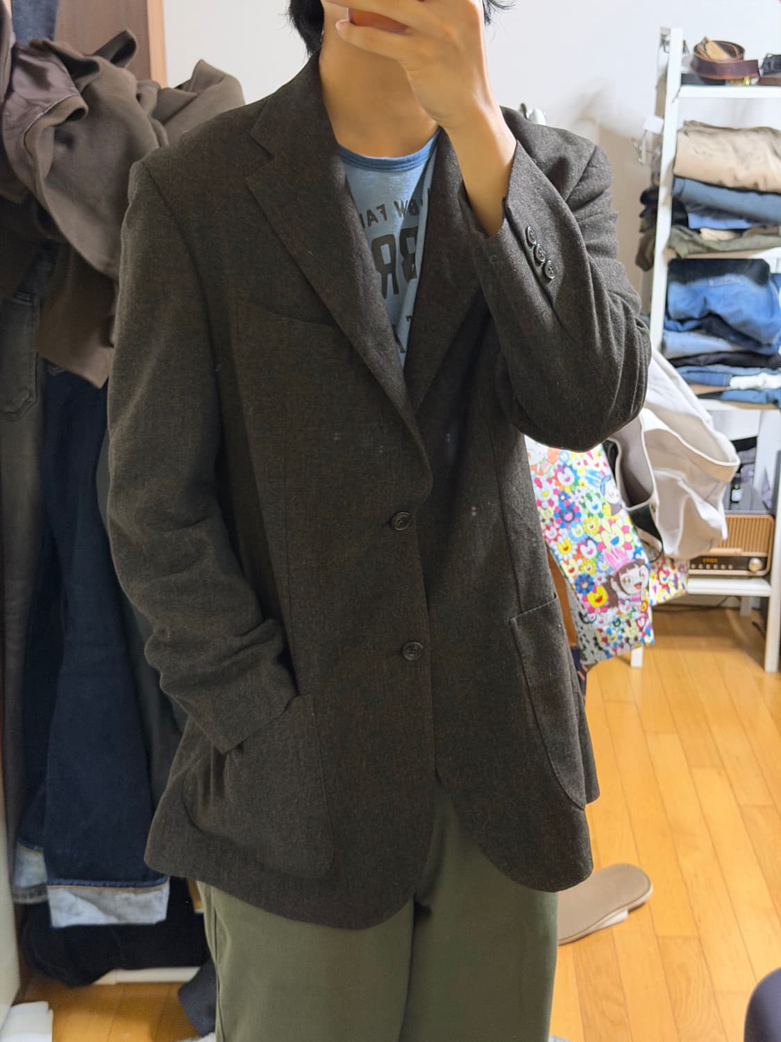 LANVIN 랑방 올리브 울 블레이저 상품이미지2