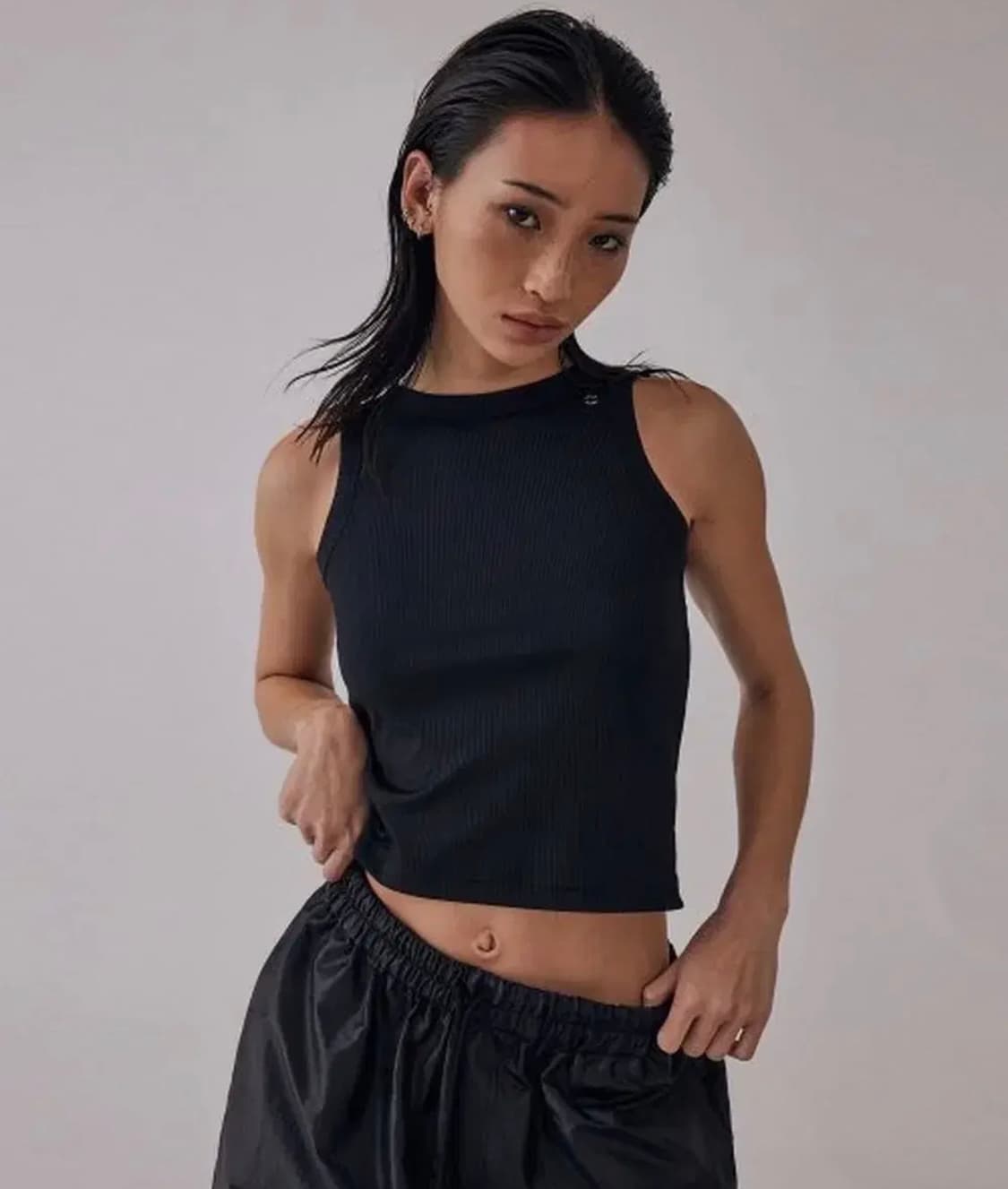 트리밍버드 basic ribbed sleeveless 블랙 상품이미지1