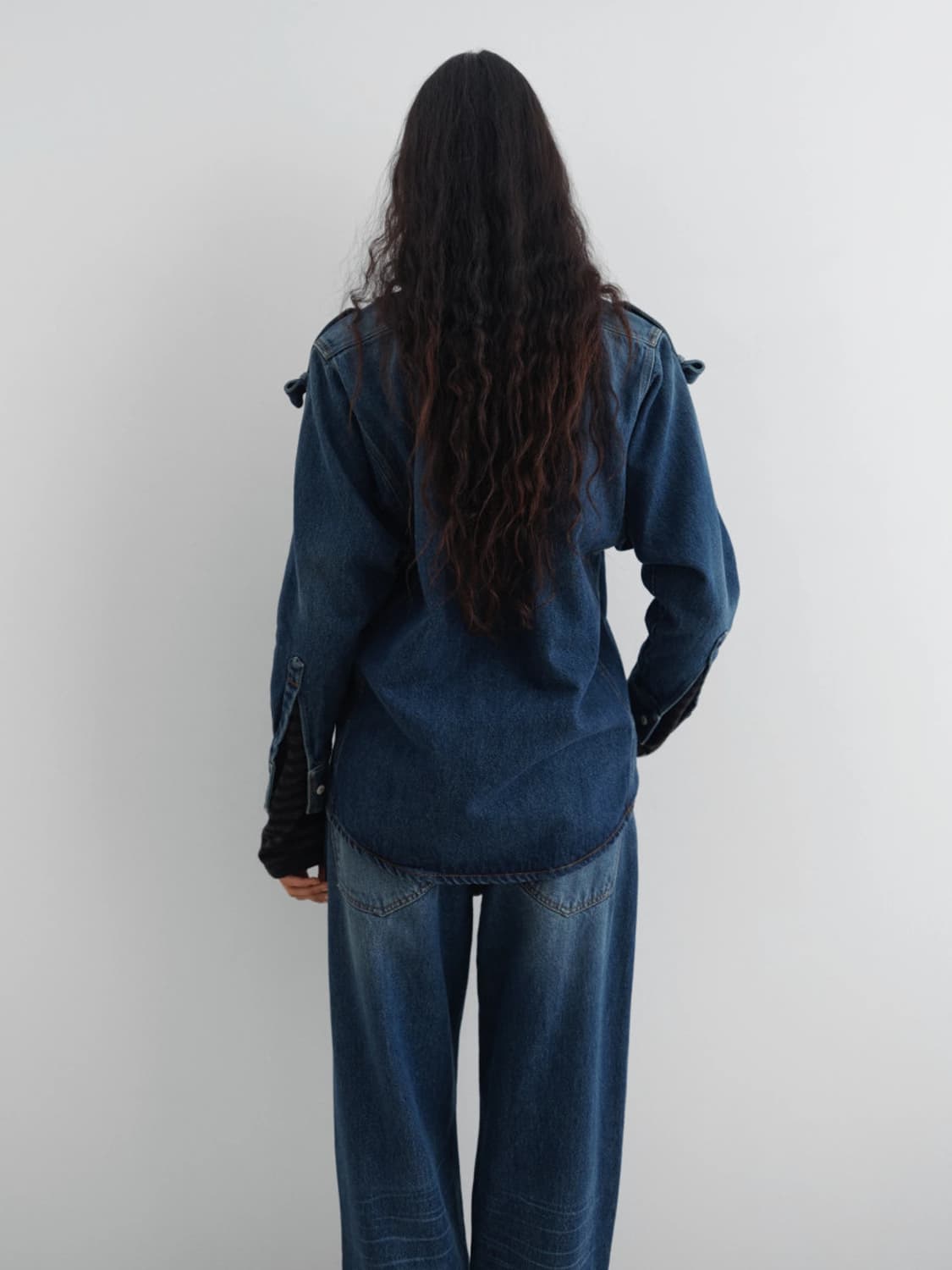 [S]기마구아스 Ruffle 데님 셔츠 상품이미지3