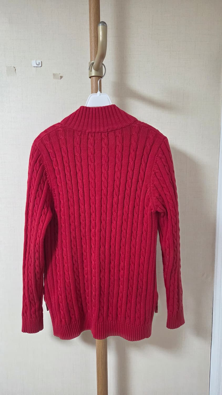 폴로 랄프로렌 레드 케이블 니트 집업 상품이미지3