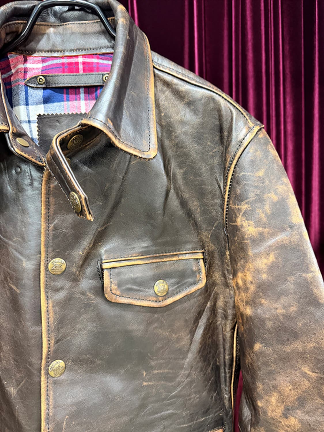 Horsehide leather aging jacket 상품이미지2