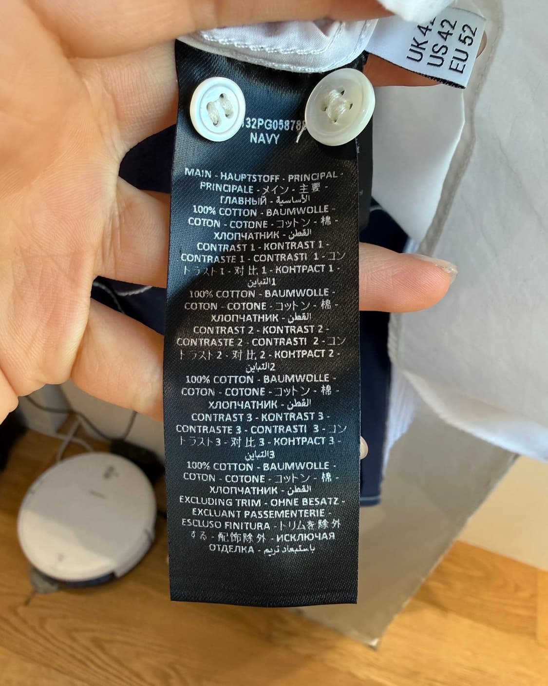 jw앤더슨 네이비 로고 자수 패치워크 셔츠 상품이미지9