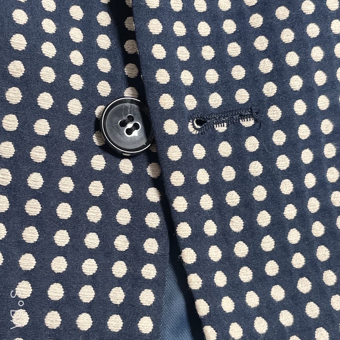 구찌 네이비 도트패턴 블레이저 자켓 상품이미지8