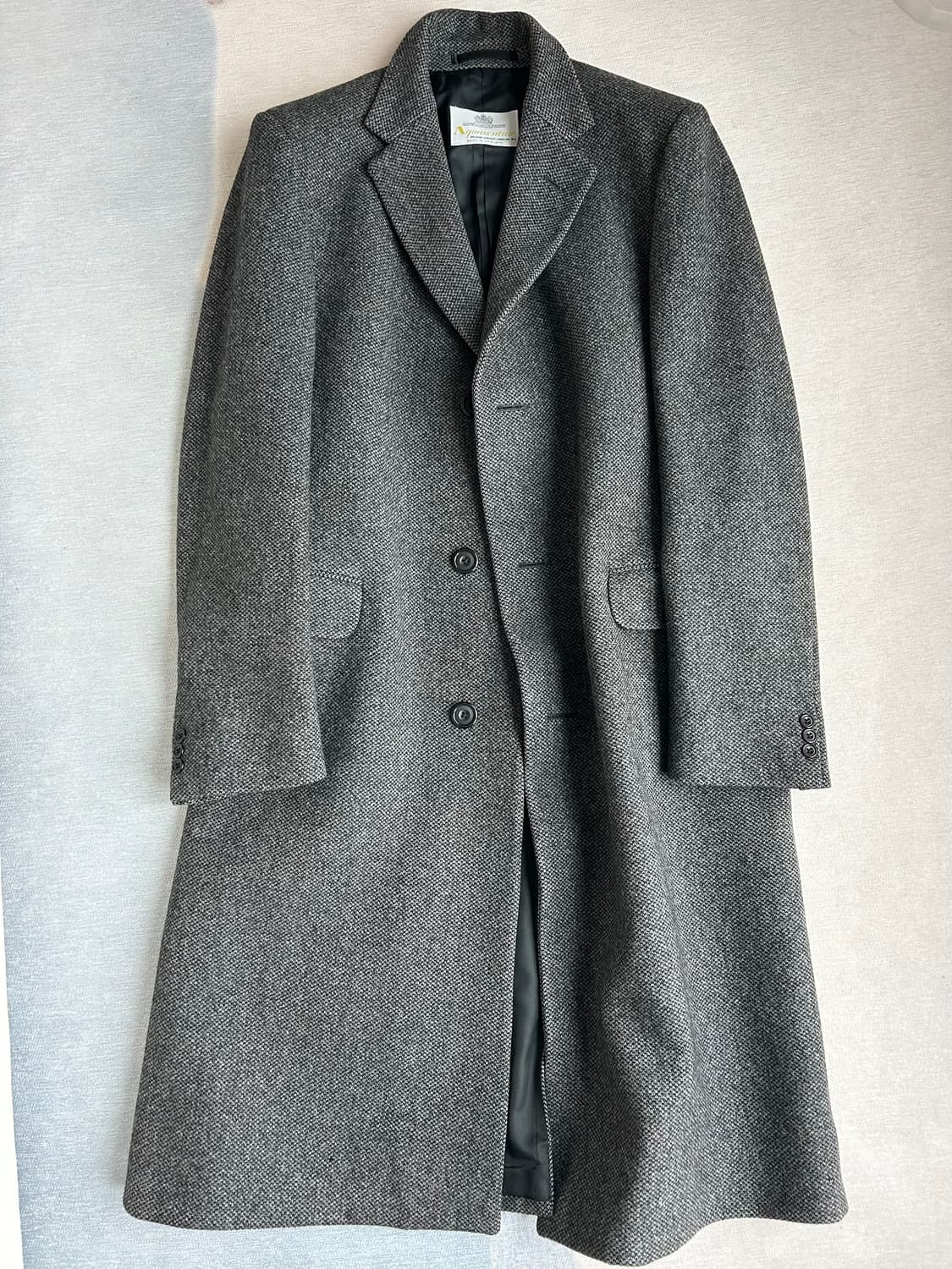 빈티지 아쿠아스큐텀 퓨어램스울 트위드 코트 상품이미지1