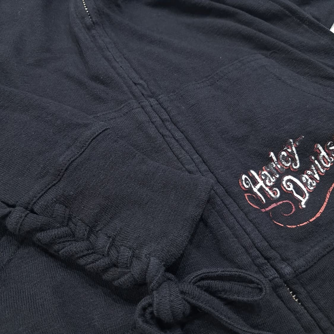 CL112 M 할리데이비슨 백로고 시퀸 그래픽 & 브레이디드 슬리브 후 상품이미지5