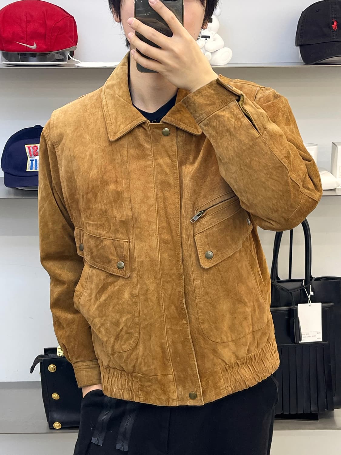 Especially 90s 스웨이드 레더 자켓 상품이미지1
