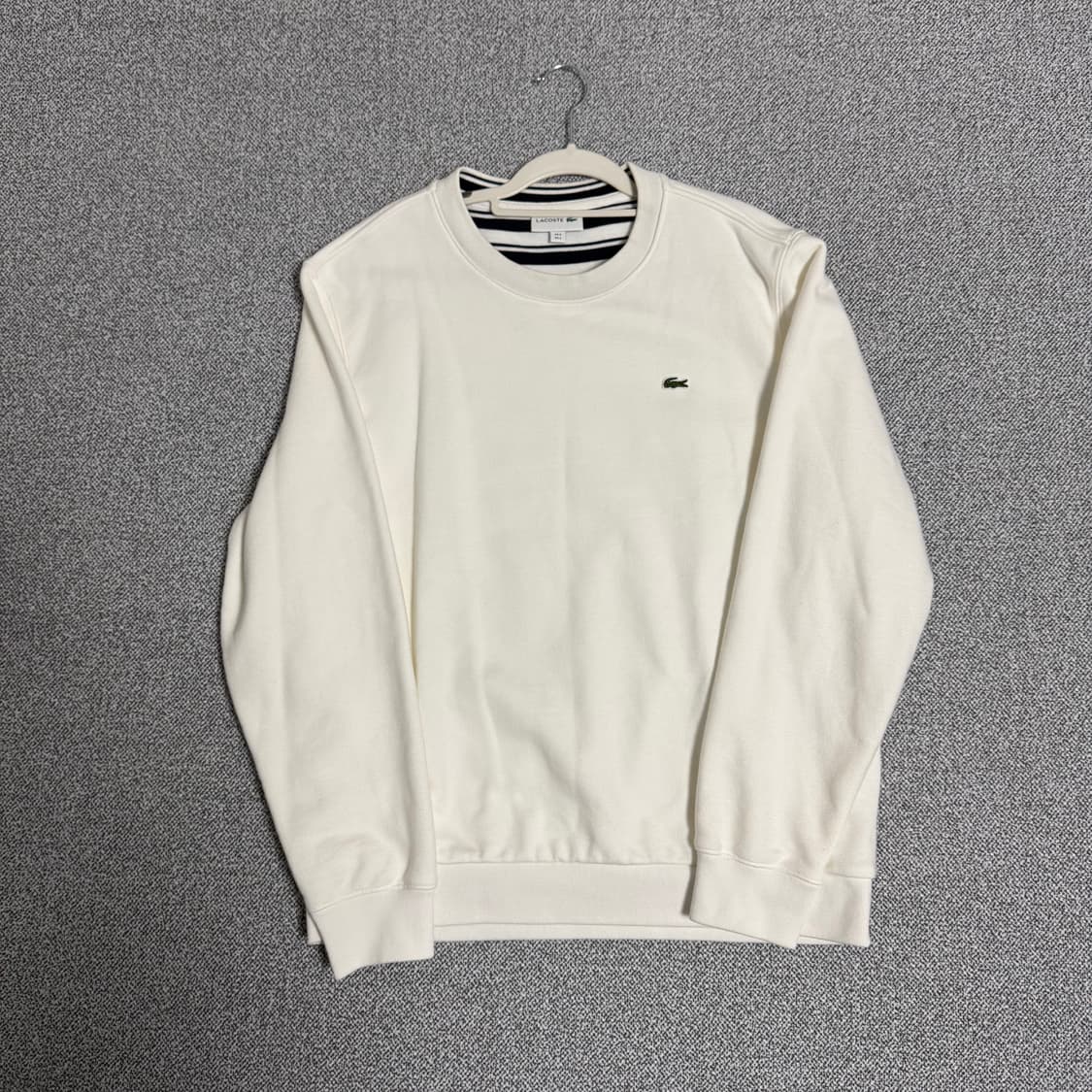 라코스테 맨투맨 화이트 5사이즈 105 상품이미지1