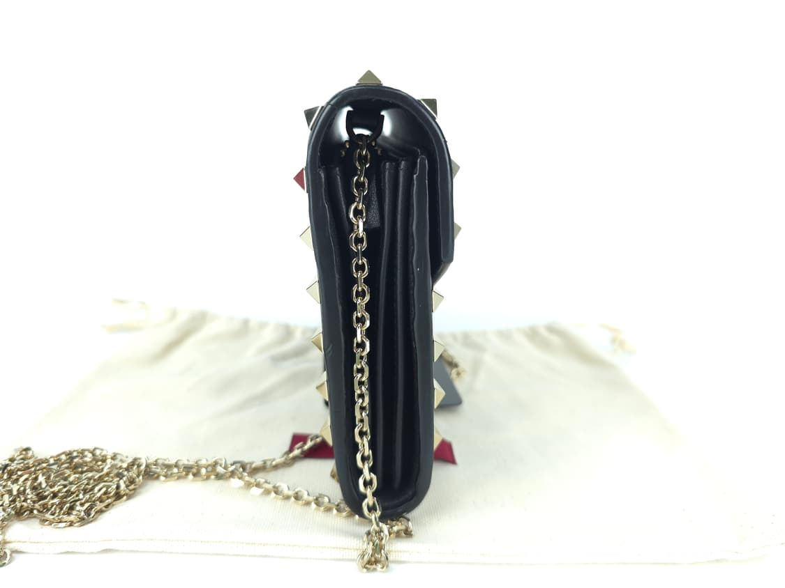 발렌티노 락스터드 엔벨롭 체인 숄더백 크로스백 블랙
 상품이미지3