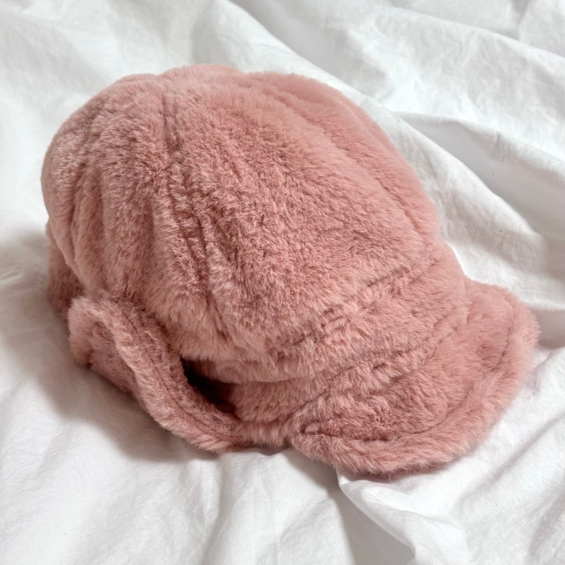 (1회 시착)화이트샌즈 이어머프 캡 퍼 모자 핑크 상품이미지2